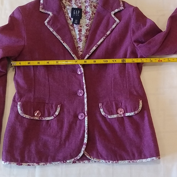 Gap Kids Purple Blazer With Flower Detail Size 8 - Picture 3 of 7